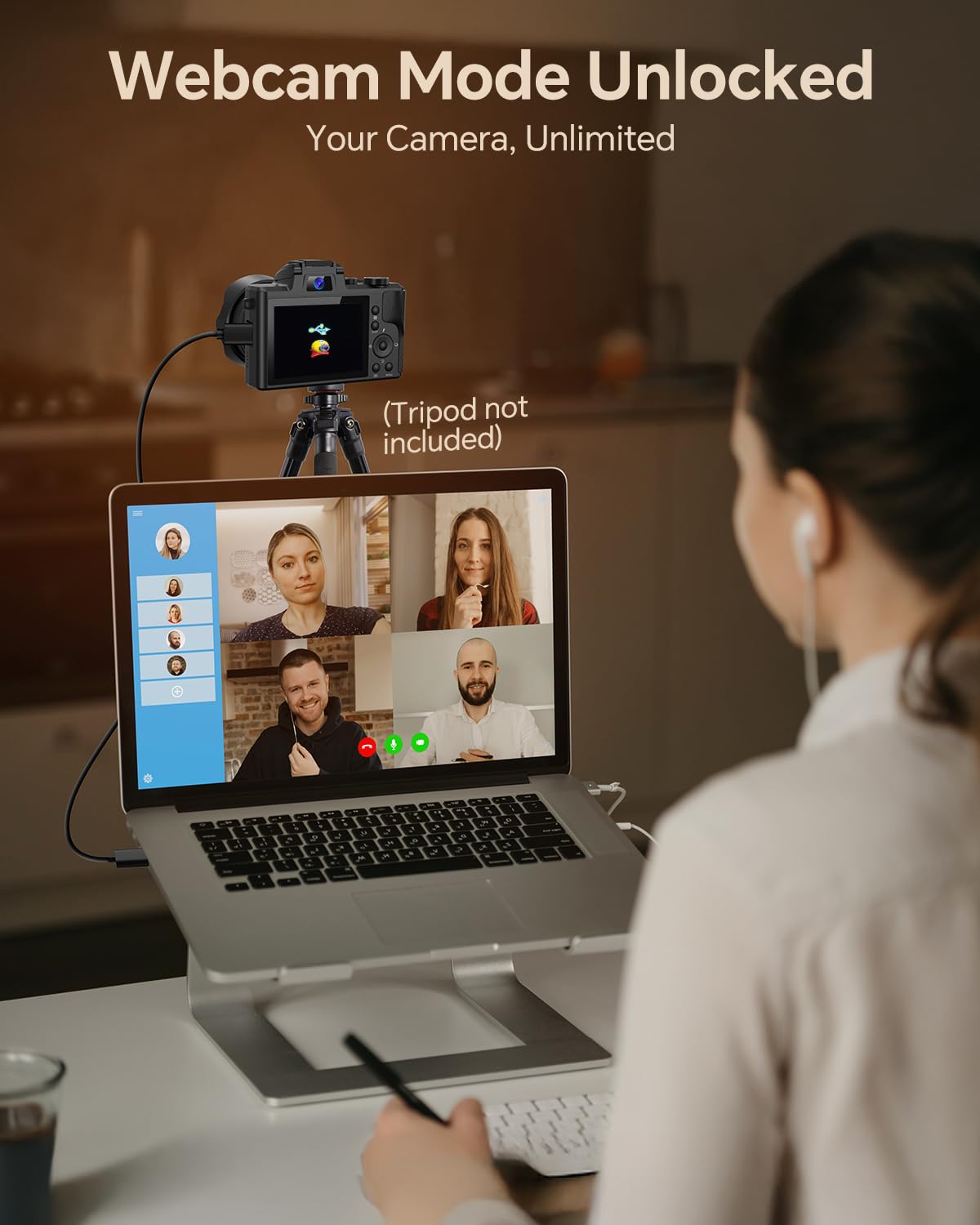 8K Digital Camera for Photography, 88MP Autofocus WiFi Vlogging Camera for YouTube Video with Front and Rear Lens, Flash, Touch Screen, Lens Hood, 64GB Card, 2 Batteries(Black)