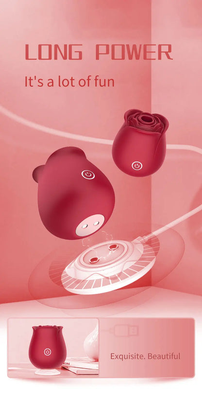 Rose Sucking Vibrator Vagina Intimate Good Nipple Sucker Oral Licking Clitoris Stimulation Powerful Sex Toys For Women 18+